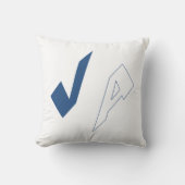 Coussin décoratif blanc VIRGINIA クッション (正面)