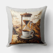 Coussin décoratif "Brew Time" - Sablier et tasse d クッション (裏面)