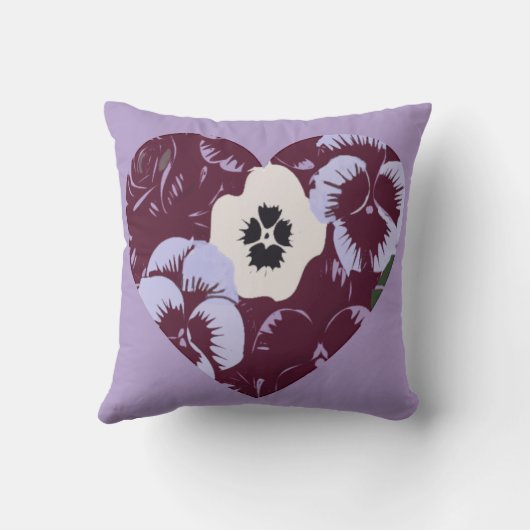 Coussin décoratif Cœur de Violettes クッション (裏面)