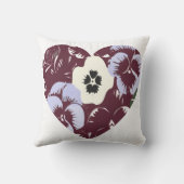 Coussin Décoratif Cœur de Violettes "MY LOVE" クッション (裏面)