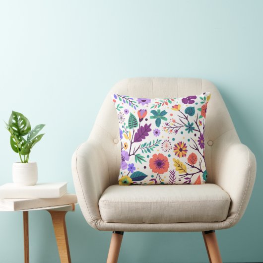 Coussin décoratif composition florale クッション (椅子)