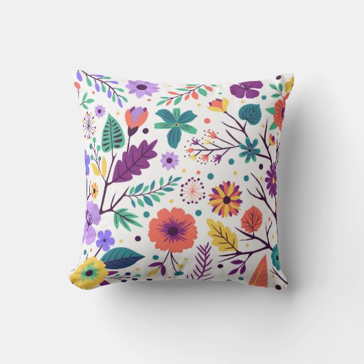 Coussin décoratif composition florale クッション (正面)