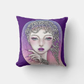 Coussin décoratif Déesse de la nuit violette クッション (正面)
