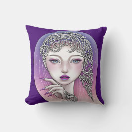 Coussin décoratif Déesse de la nuit violette クッション