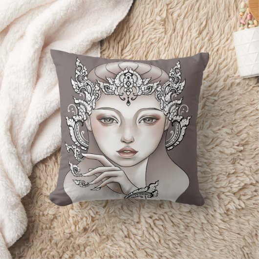 Coussin décoratif Déesse de la terre brun クッション (ブランケット)