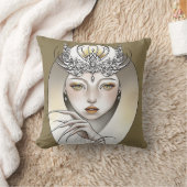Coussin décoratif Déesse des la lune beige クッション (ブランケット)