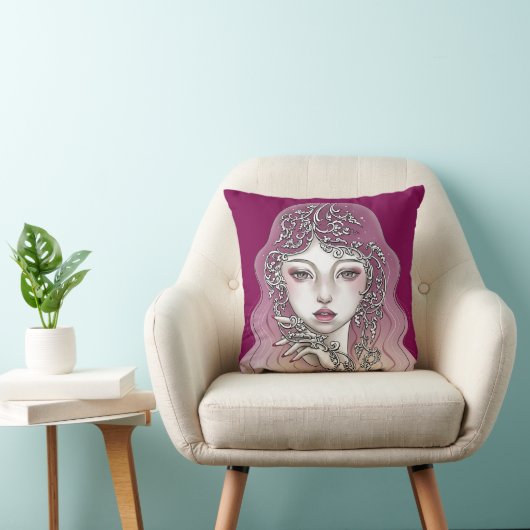 Coussin décoratif Déesse des plantes rose クッション (椅子)