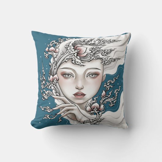 Coussin décoratif Déesse du lotus bleu クッション (正面)