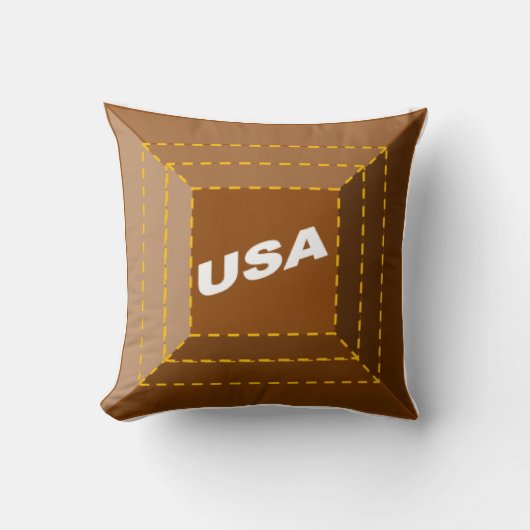 Coussin décoratif enfants CHOCOLAT  USA クッション (正面)