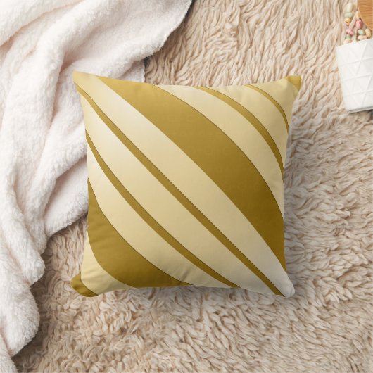 Coussin décoratif GOLD décor "Lignes Obliques" クッション (ブランケット)