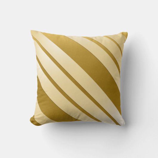 Coussin décoratif GOLD décor "Lignes Obliques" クッション (正面)