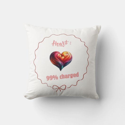 Coussin décoratif -  Heart 99% Charged クッション (正面)