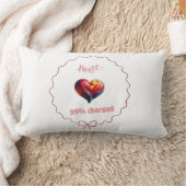 Coussin décoratif -  Heart 99% Charged ランバークッション (ブランケット)