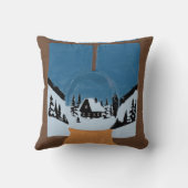Coussin Décoratif Hivernal - Boule à Neige クッション (裏面)