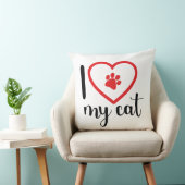 Coussin décoratif j'aime mon chat  クッション (椅子)