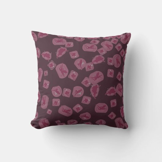 Coussin Décoratif Mauve Mystique – Motif Fées クッション (正面)