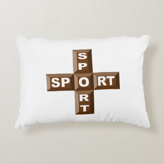 Coussin décoratif pour enfants   CHOCOLAT  SPORT  アクセントクッション (正面)