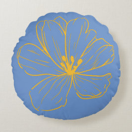 Coussin décoratif rond (40,6 cm) Une petite fleur  ラウンドクッション