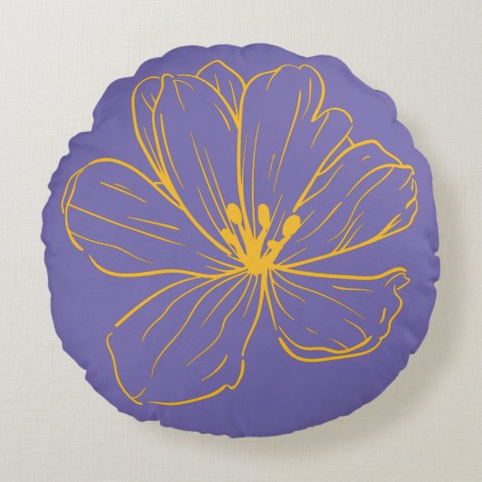 Coussin décoratif rond (40,6 cm) Une petite fleur  ラウンドクッション (正面)