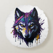 Coussin décoratif rond deux design différents  ラウンドクッション (正面)