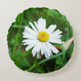 Coussin décoratif rond, Motif marguerite  ラウンドクッション