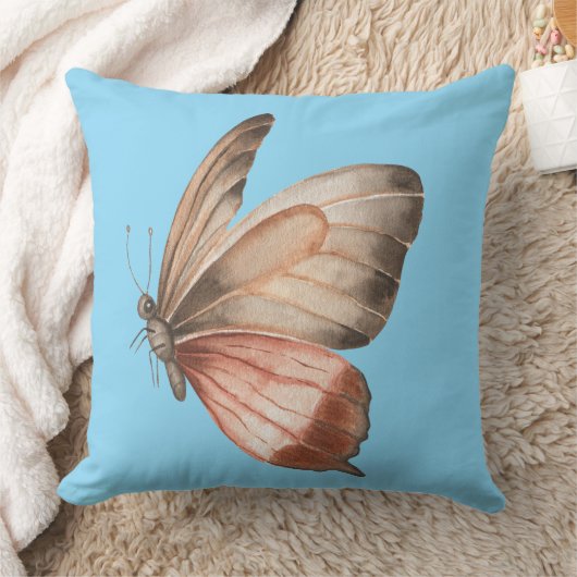 coussin decoratifs papillons bleu ciel クッション (ブランケット)