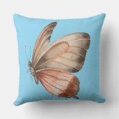 coussin decoratifs papillons bleu ciel クッション (裏面)