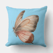 coussin decoratifs papillons bleu ciel クッション (正面)