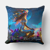 Coussin Déesse Intérieure paillette floral クッション (正面)