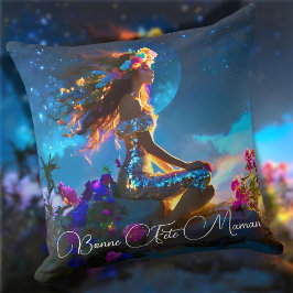 Coussin Déesse Intérieure paillette floral クッション