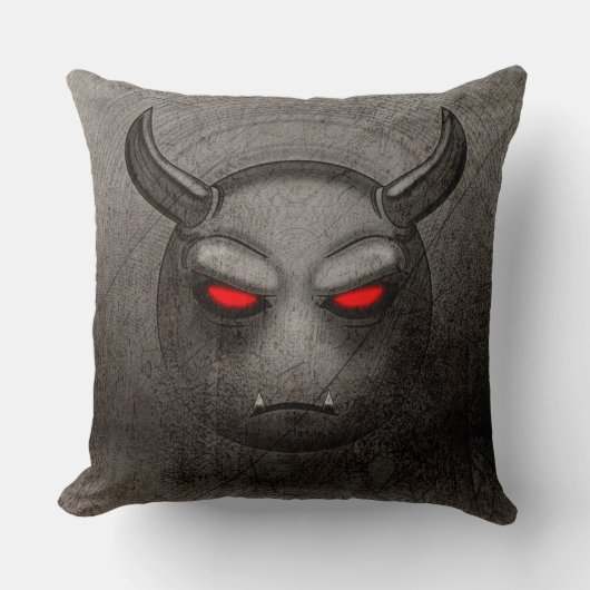 Coussin Devilmoji Vintage クッション (正面)