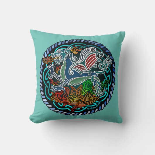 Coussin Dragon celtique クッション (正面)