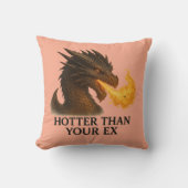 Coussin drôle dragon – Hotter Than Your Ex クッション (正面)