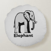 Coussin éléphant double face personnalisable ラウンドクッション (裏面)