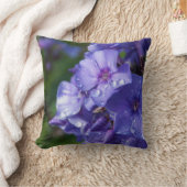 Coussin fleur violet avec la rosée du matin クッション (ブランケット)