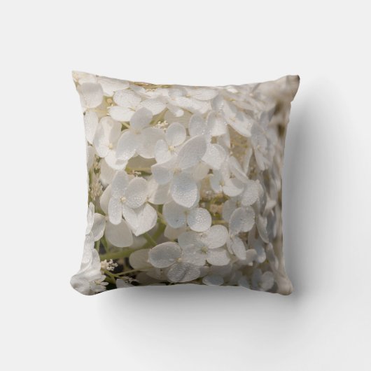 Coussin, fleurs blanche クッション (正面)