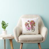 Coussin Floral « Optimisme » – Vélo Rose Fleuri et クッション (椅子)