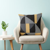 Coussin Géométrie Noir et Or | Style Artisanal クッション (椅子)