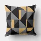 Coussin Géométrie Noir et Or | Style Artisanal クッション (裏面)