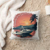 Coussin Guadeloupe Bateau Sunset | Pillow クッション (ブランケット)