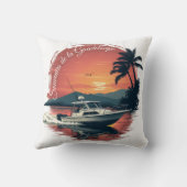 Coussin Guadeloupe Bateau Sunset | Pillow クッション (裏面)