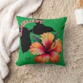 Coussin Guadeloupe Carte & Hibiscus | Pillow クッション (ブランケット)