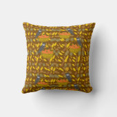 Coussin Hibou et Citrouilles d'Automne クッション (裏面)