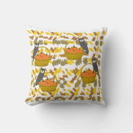 Coussin Hiboux et Récolte d'Automne クッション