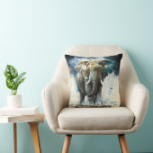 Coussin imprimé Eléphant クッション (椅子)