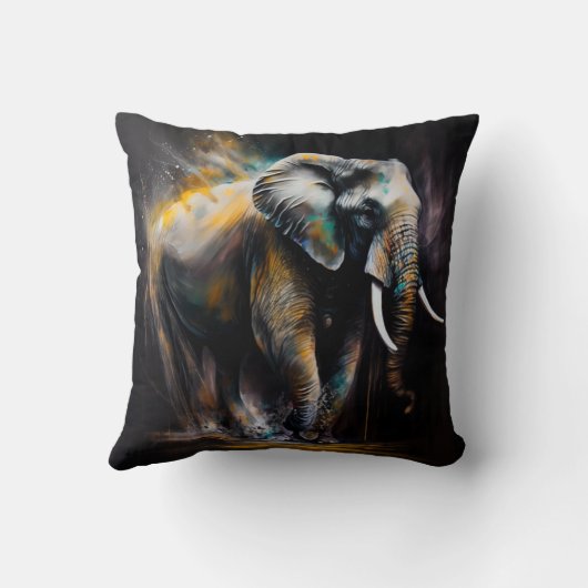 Coussin imprimé Eléphant クッション (裏面)