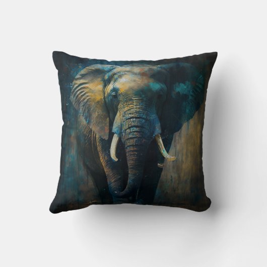 Coussin imprimé Eléphant クッション (裏面)