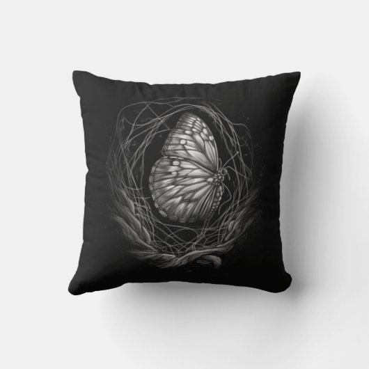 Coussin imprimé Papillon クッション (裏面)