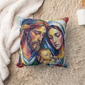 Coussin Jésus Marie et Joseph クッション (ブランケット)