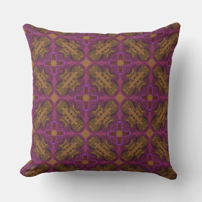 Coussin Jimette Design fait de motif fuchsia クッション (正面)